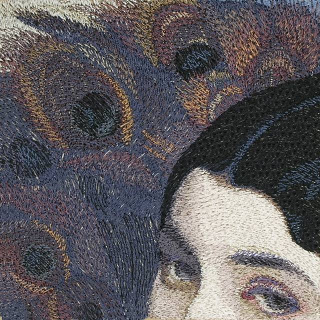 BFC0570 Window- Lady with Peacock Feathers