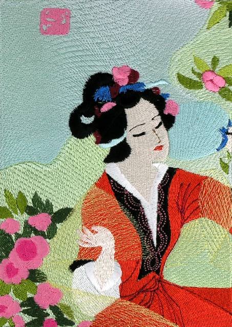 BFC0575 Chinese Panel Xiang Yun in the Peony Garden