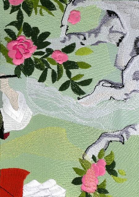 BFC0575 Chinese Panel Xiang Yun in the Peony Garden
