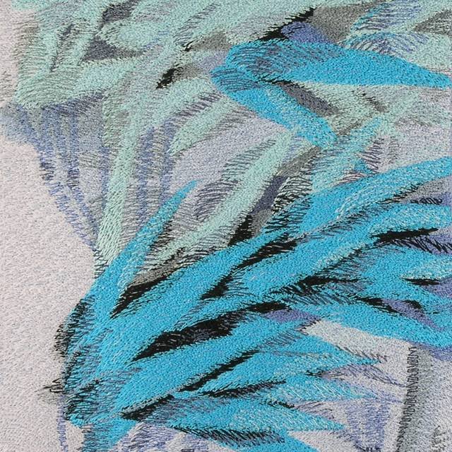 BFC0580 Blue Study with Birds