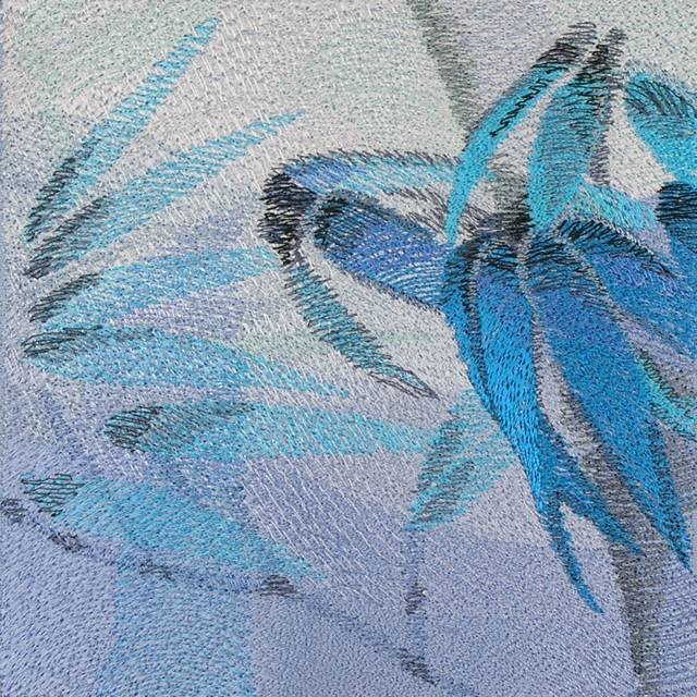 BFC0580 Blue Study with Birds