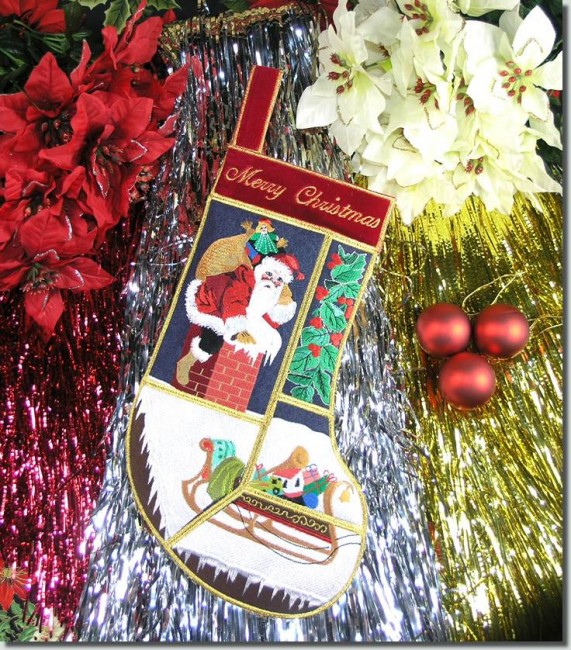 BFC0583 Quilt in the Hoop Christmas Stocking I