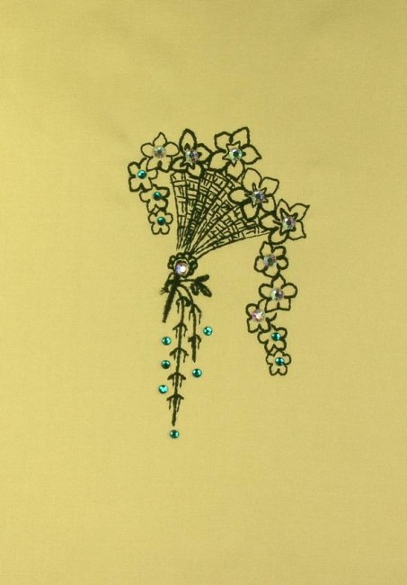BFC0591 Crystal Flowers - Blackwork