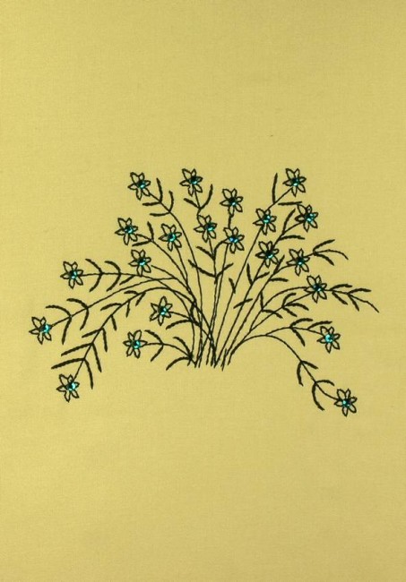 BFC0591 Crystal Flowers - Blackwork