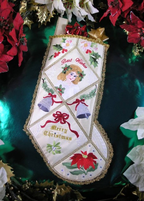 BFC0592 Quilt in the Hoop Christmas Stocking II