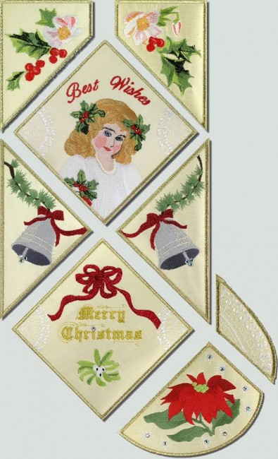 BFC0592 Quilt in the Hoop Christmas Stocking II