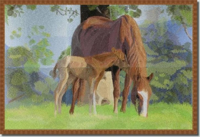 BFC0599 Window - Mother and Child