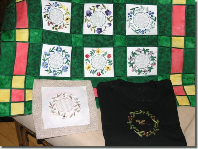 BFC0609 Quilt in the Hoop Floral Kit