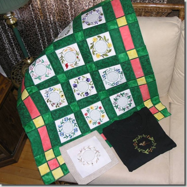 BFC0609 Quilt in the Hoop Floral Kit
