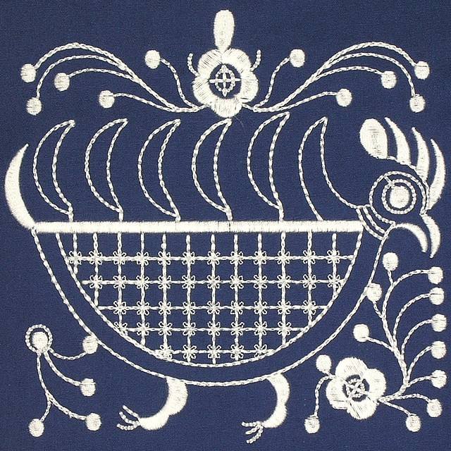BFC0639 Chinese Indigo Centerpiece, Borders and Corners