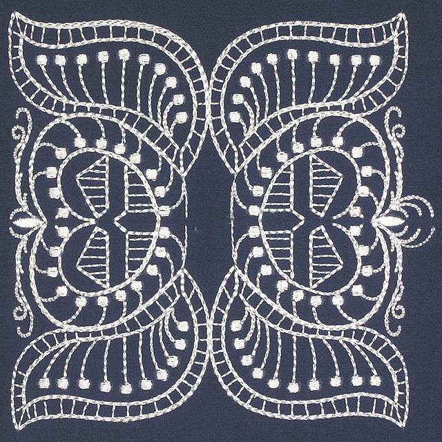 BFC0639 Chinese Indigo Centerpiece, Borders and Corners