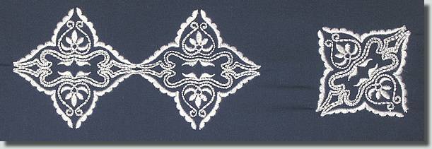 BFC0639 Chinese Indigo Centerpiece, Borders and Corners