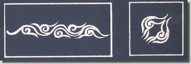 BFC0639 Chinese Indigo Centerpiece, Borders and Corners
