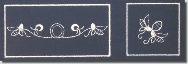 BFC0639 Chinese Indigo Centerpiece, Borders and Corners