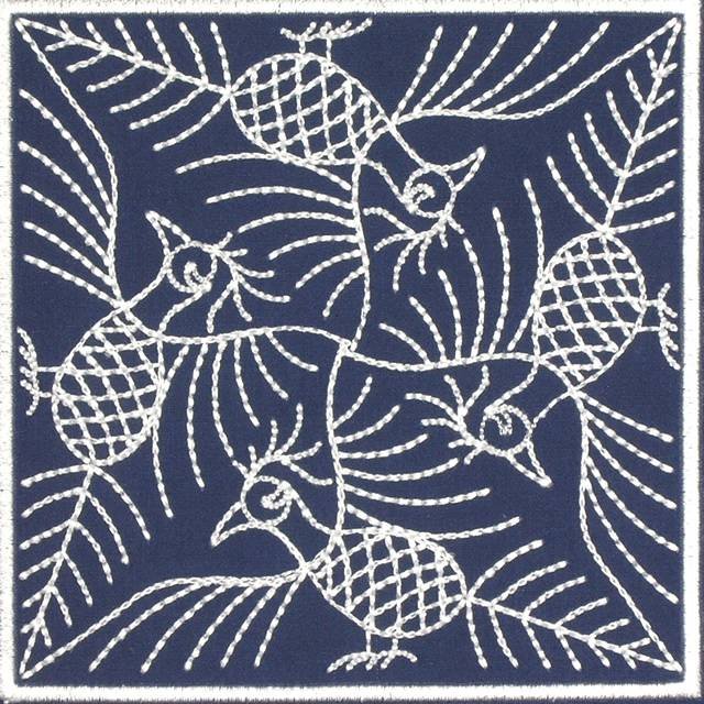 BFC0640 Quilt In the Hoop Chinese Indigo Quilt Blocks I