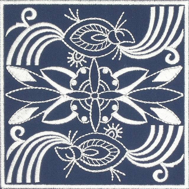 BFC0641 Quilt In the Hoop Chinese Indigo Quilt Blocks II