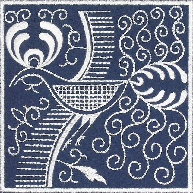 BFC0641 Quilt In the Hoop Chinese Indigo Quilt Blocks II