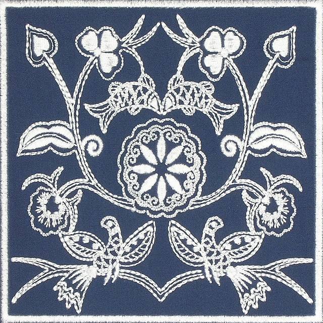 BFC0641 Quilt In the Hoop Chinese Indigo Quilt Blocks II