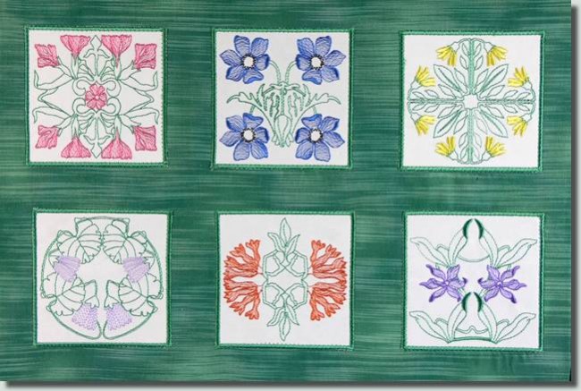 BFC0650 Alpine Wildflower Quilt Blocks I