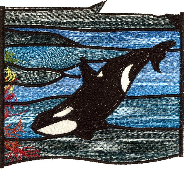 BFC0658 Stained Glass- Orcas