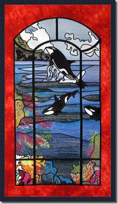 BFC0658 Stained Glass- Orcas