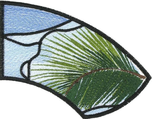 BFC0664 Stained Glass Dolphins