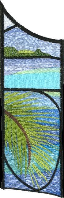 BFC0664 Stained Glass Dolphins