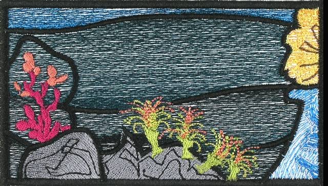 BFC0664 Stained Glass Dolphins