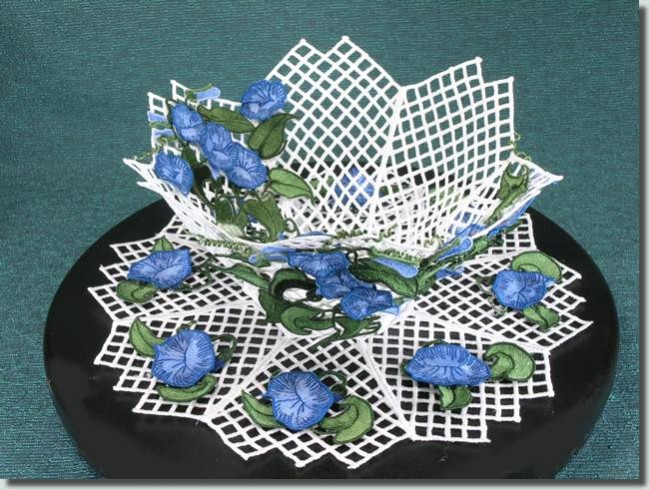 BFC0681 FSL 3D Morning Glory Bowl & Doily
