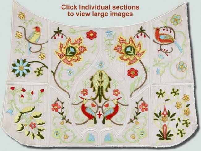 BFC0711 QIH Floral Brocade Handbag