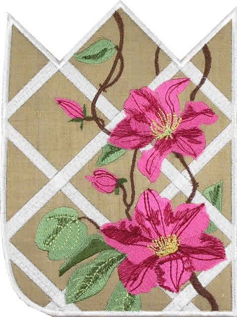 BFC0728 QIH Clematis Trellis Handbag