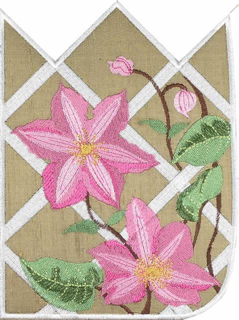 BFC0728 QIH Clematis Trellis Handbag