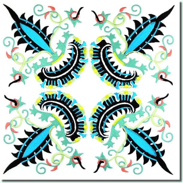 BFC0754 Ancient Italian Tiles Centerpiece, Borders and Corners