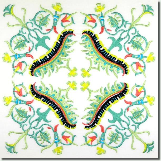 BFC0754 Ancient Italian Tiles Centerpiece, Borders and Corners