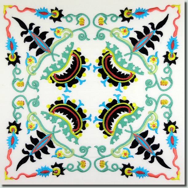 BFC0754 Ancient Italian Tiles Centerpiece, Borders and Corners