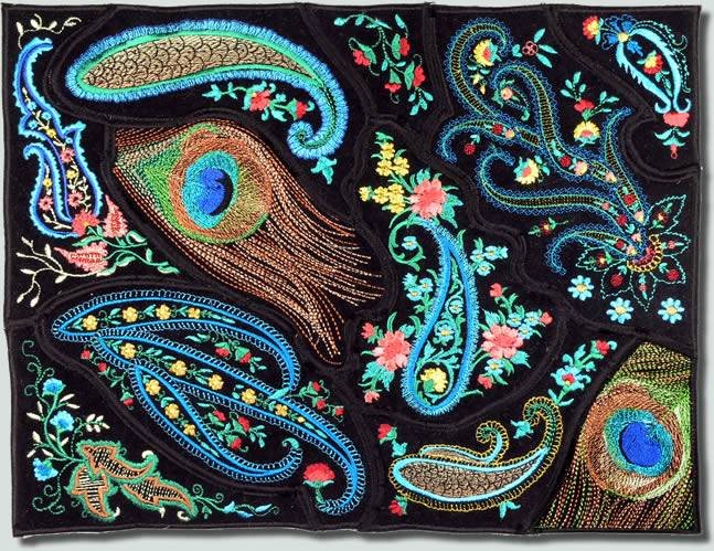 BFC0756 QIH Peacock Paisley Bag
