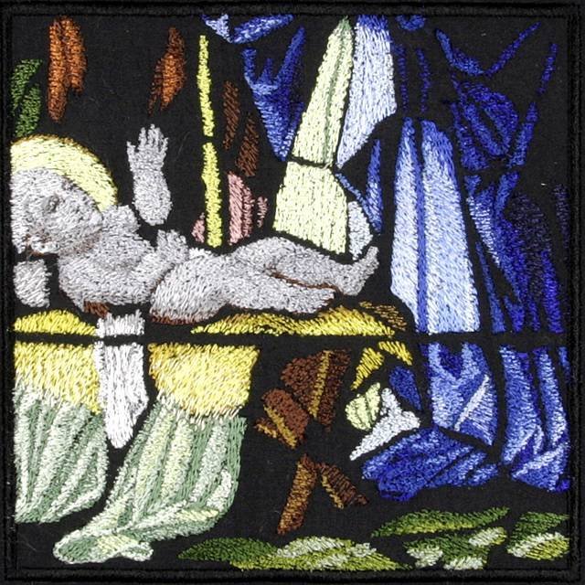 BFC0775 QIH Bell Pull - Stained Glass Nativity