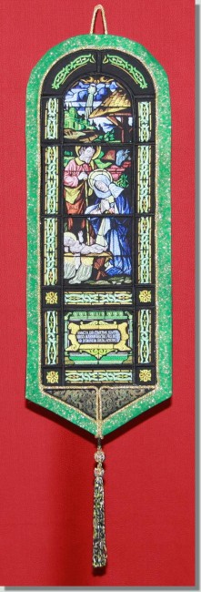 BFC0775 QIH Bell Pull - Stained Glass Nativity