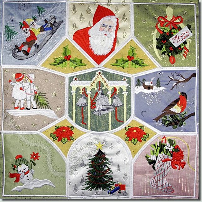 BFC0776 QIH Victorian Christmas Tote Bag