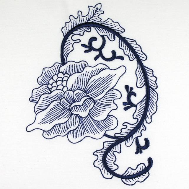 BFC0780 Chinese Indigo Work