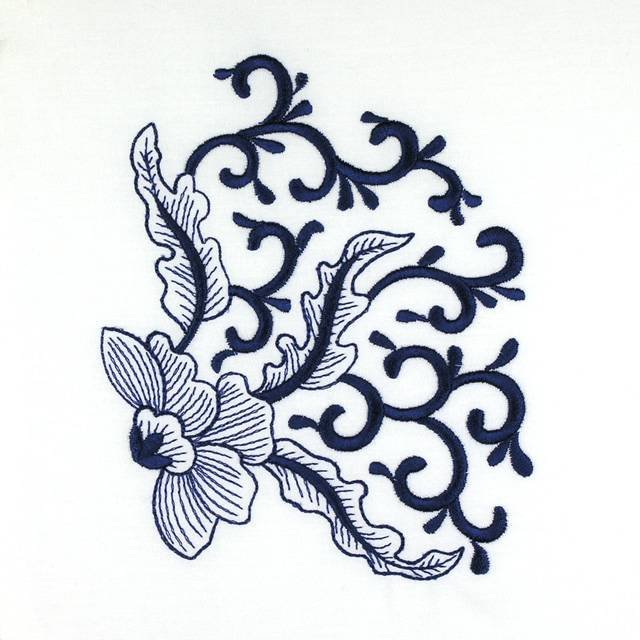 BFC0780 Chinese Indigo Work