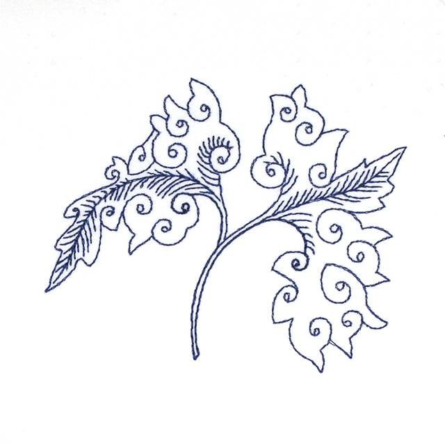 BFC0780 Chinese Indigo Work