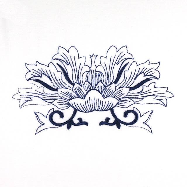 BFC0780 Chinese Indigo Work