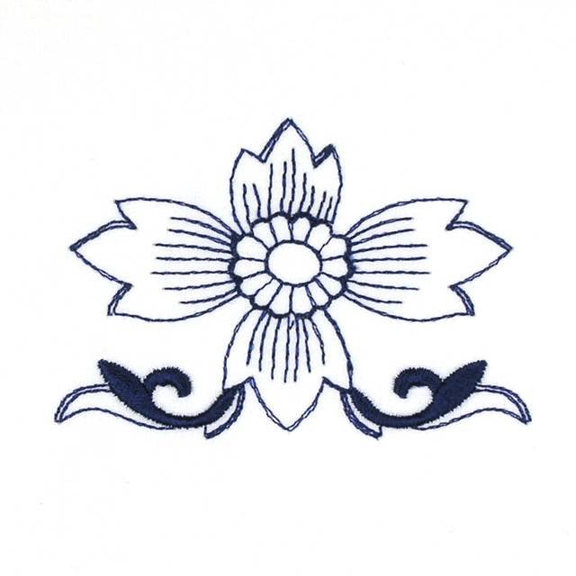 BFC0780 Chinese Indigo Work