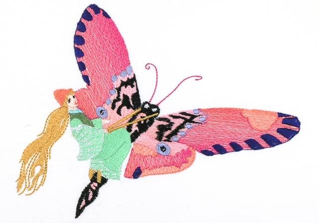 BFC0795 Block 4 of 12 Fairy Land Quilt - The Butterfly Fairies