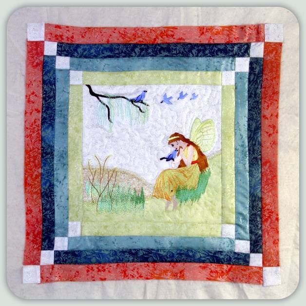 BFC0804 Block 7 of 12 Fairy Land Quilt - The Bluebird Fairy