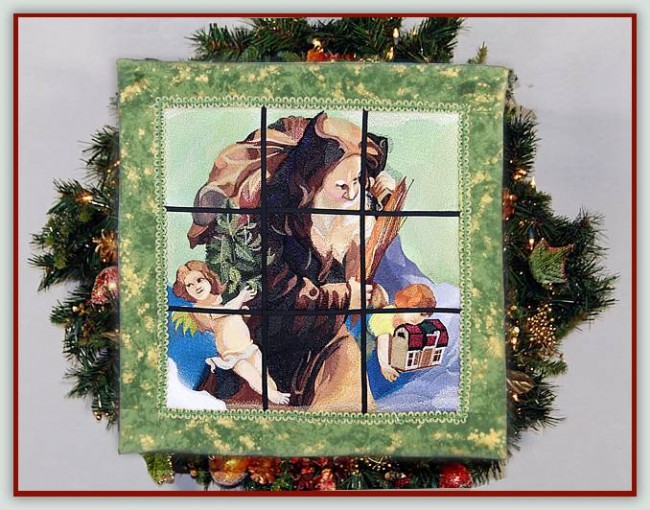 BFC0807 Window-Santa with Angels