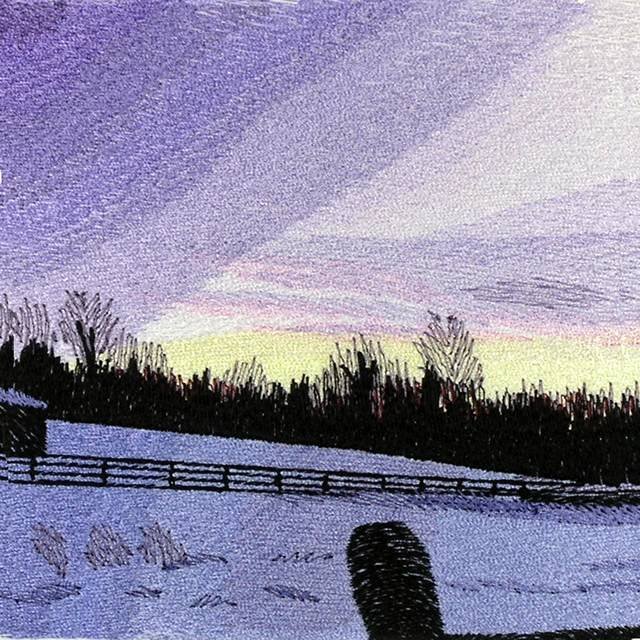 BFC0810 Window - Winter Sunset