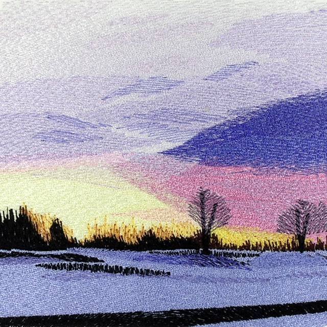 BFC0810 Window - Winter Sunset
