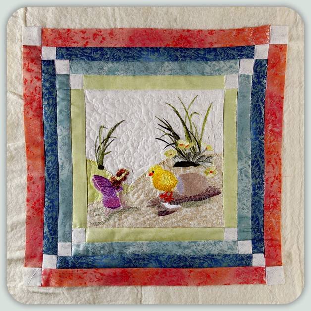 BFC0811 Block 9 of 12 Fairy Land Quilt - The Fairy and the Chick